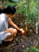 A little ceremony we did for the placenta. We said our goodbyes, lit a candle, and planted it in the backyard with a moringga (malungay) tree on top of it. May it nourish lots of people in the future just how it nourished my son so beautifully. 